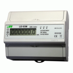 F&F Licznik en.el.3-faz 100A jednotar.230/400V LCD