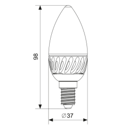 MAXLED żarówka LED E14 B45  5W 230V BIAŁA CIEPŁA